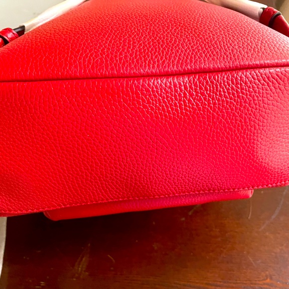 Michael Kors Erin Medium Leather Backpack - Color Flame - Picture 3 of 10